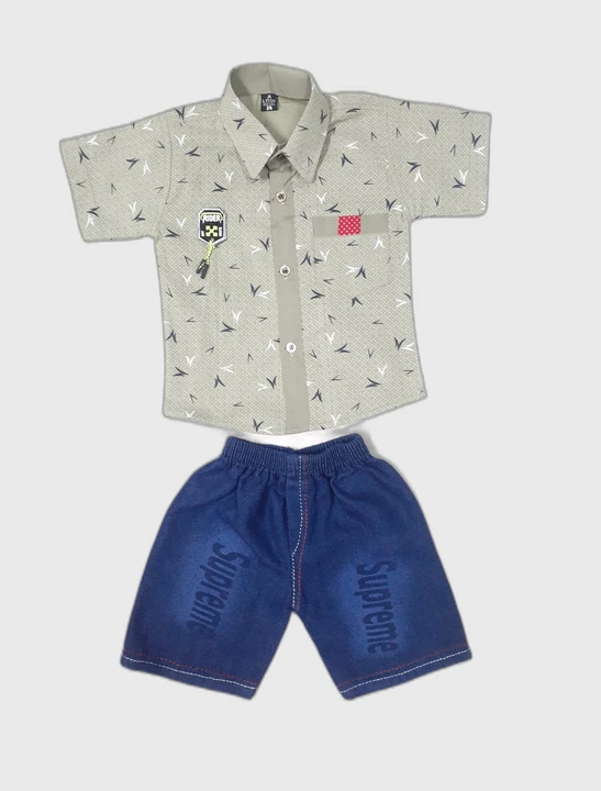 Kids shirts and jeans Shorts set  uploaded by Abjal dresses on 7/6/2023