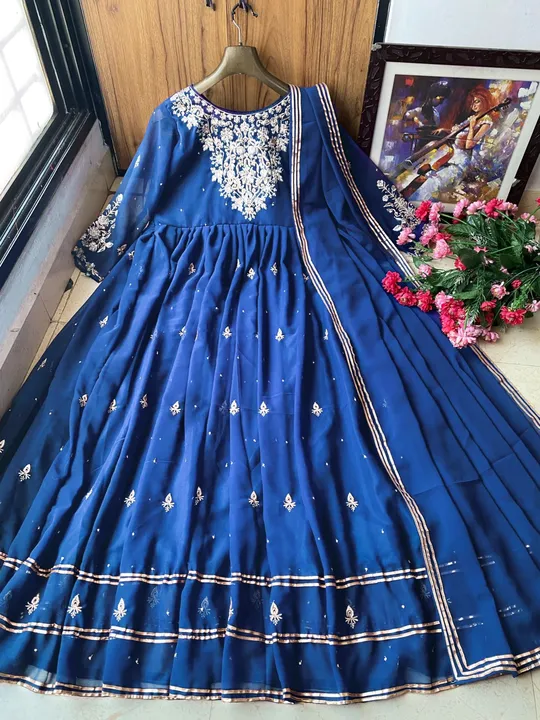New Designer Embroidered Anarkali Gown  uploaded by Ritika Internaational on 7/6/2023