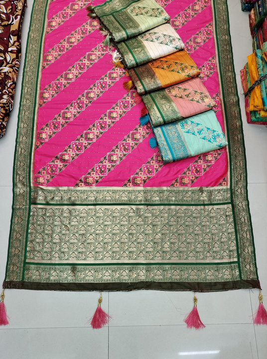 Pure silk saree.. Any inquiry call and whatsup. Hitesh jain uploaded by business on 7/6/2023