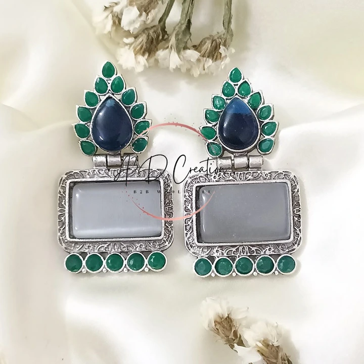 Silver Lookalike Earrings Jhumkas uploaded by a3d creation on 7/6/2023