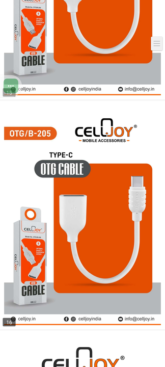 OTG TYPE C Cable uploaded by Collection India Enterprise on 7/6/2023