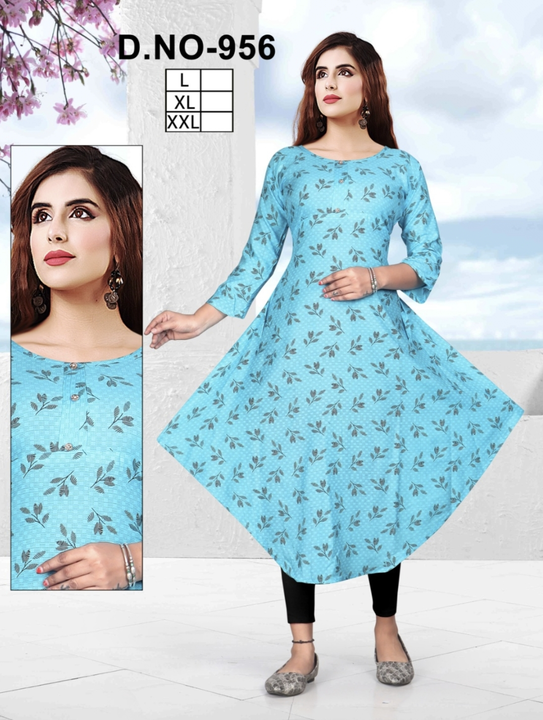 Bombay rayon ghera kurti uploaded by BHATTAD TEXTILE AGENCY  on 7/6/2023