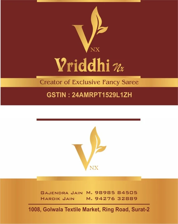Visiting card store images of VRIDDHI NX