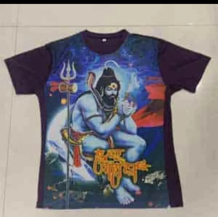 Lycra fabric har har mahadev tshirt mix design uploaded by Shree gurudev collection / 9806507567 on 7/6/2023