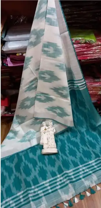 Cotton ikket saree uploaded by Nawaz handloom on 7/6/2023