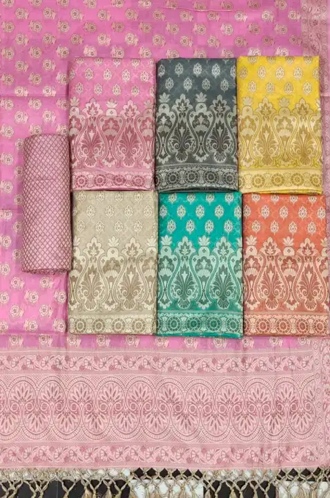 COTTON DESIGN JARI METERIAL uploaded by M.H SILK HOUSE on 7/6/2023