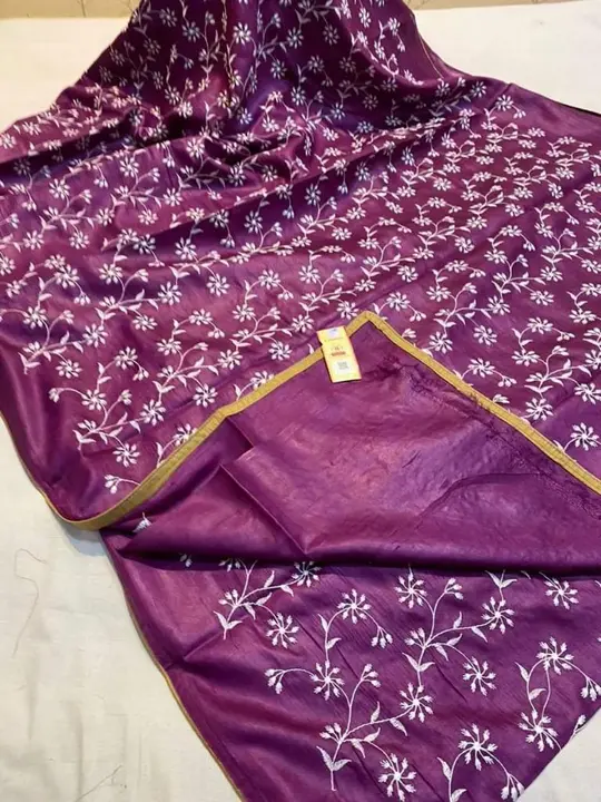 New embroidery collection saree uploaded by Dress materials  on 7/6/2023