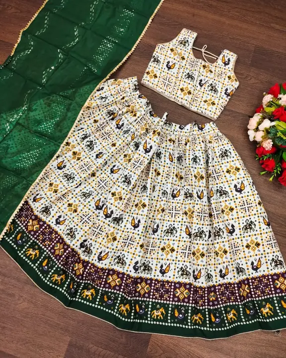 On Demand Low Rate High Quality Full Stitched Kids Lehnga*

*AF Magic Cotton Pattola Print Full Flai uploaded by business on 7/6/2023