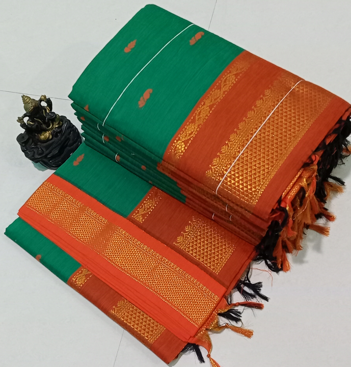 Kalyani cotton saree gadwal paithani saree manufacturer wholesaler. uploaded by Kanishka silks on 7/6/2023