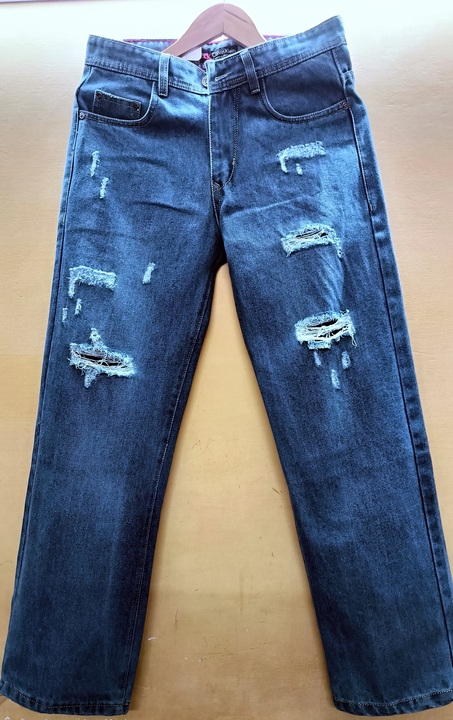 Straight torn jeans  uploaded by Krishna knitwears on 7/6/2023