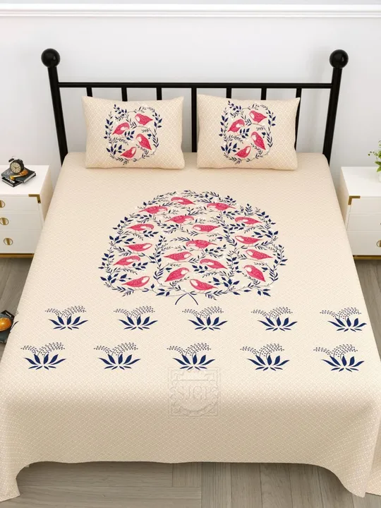 Premium range king size bedsheets 100*108 uploaded by COPPVILLA - The art and craft store on 7/6/2023