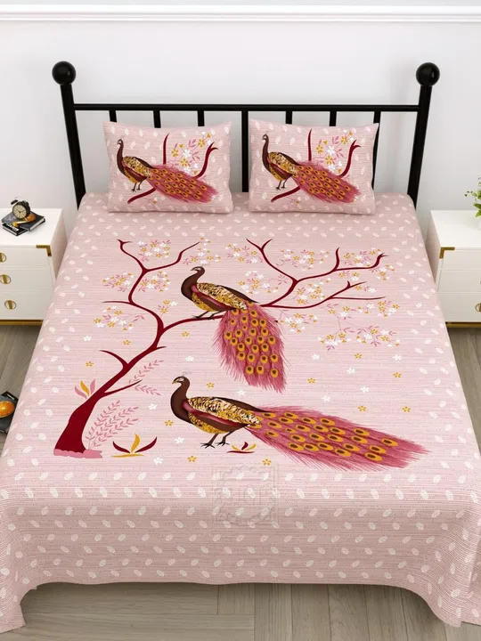 Premium range king size bedsheets 100*108 uploaded by COPPVILLA - The art and craft store on 7/6/2023