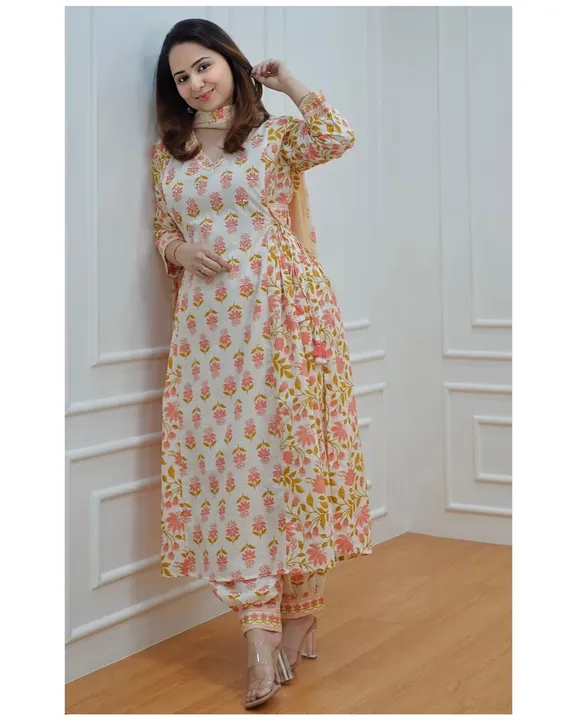 kurti-pant with dupatta set  uploaded by business on 7/6/2023