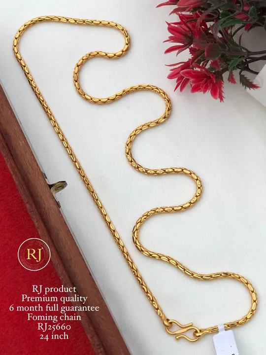 Foming goFoming gold chain 6  month guarantee full uploaded by Radhe jewellery  on 7/6/2023