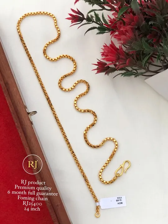 Foming goFoming gold chain 6  month guarantee full uploaded by Radhe jewellery  on 7/6/2023