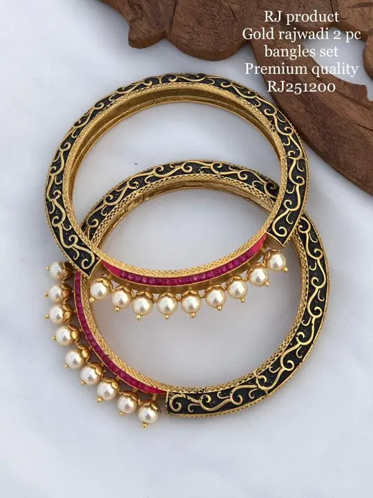 Rajwady kadaRajwady kada set 2 pc premium quality  uploaded by Radhe jewellery  on 7/6/2023
