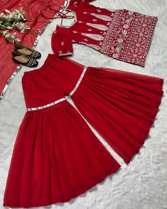 💥*Launching New Designer Party Wear Look Top , Sharara Plazzo  and Dupatta*👌❤️

*(NF-1140)*

 💃 * uploaded by Ahmed fashion on 7/6/2023