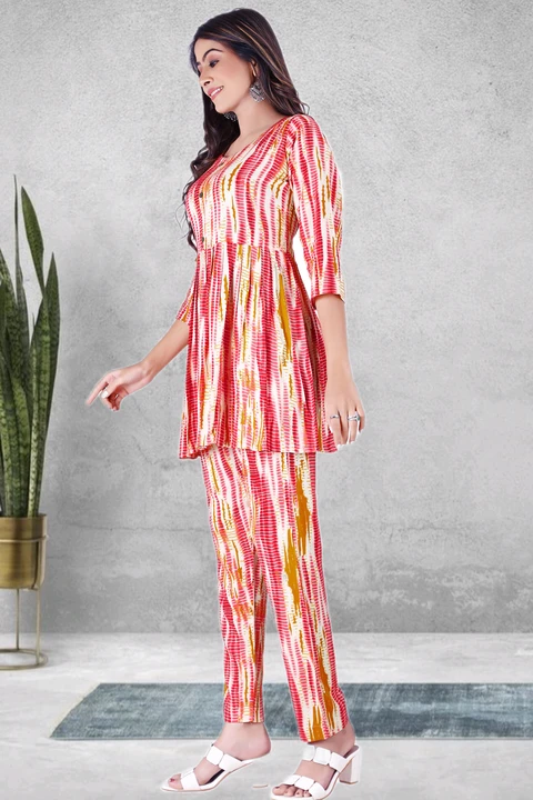 🤷‍♀️💃 *Casual CO-ORD SET in Reon14kg Printed Febric* Shirt & Pent(2 pice)💃🤷‍♀️Today New Lounge l uploaded by business on 7/7/2023