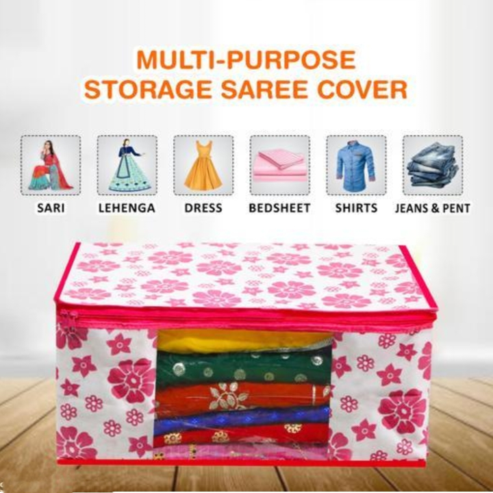 Pink saree cover clothes cover wardrobe organizer  uploaded by SAMRATHAL INDUSTRIES on 7/7/2023