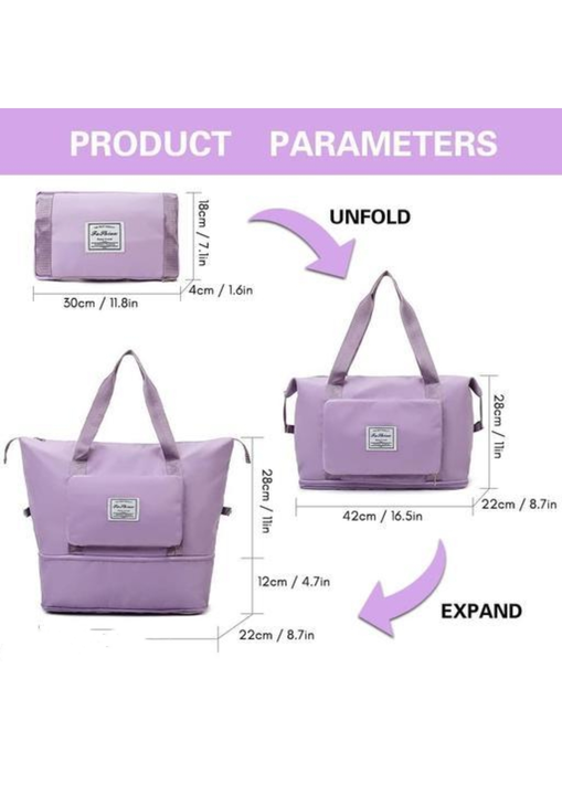 Purple colour Duffle/ folding Travels Bags  uploaded by SAMRATHAL INDUSTRIES on 7/7/2023