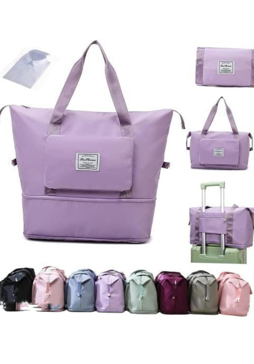 Purple colour Duffle/ folding Travels Bags  uploaded by SAMRATHAL INDUSTRIES on 7/7/2023