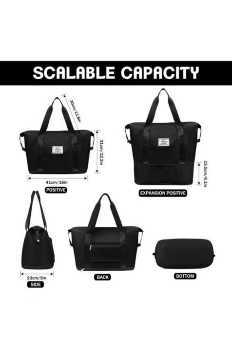 Black Duffle/ folding Travels Bags  uploaded by SAMRATHAL INDUSTRIES on 7/7/2023