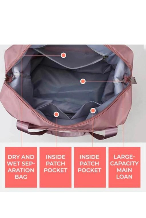 Peach colour foldable travels bag  uploaded by SAMRATHAL INDUSTRIES on 7/7/2023
