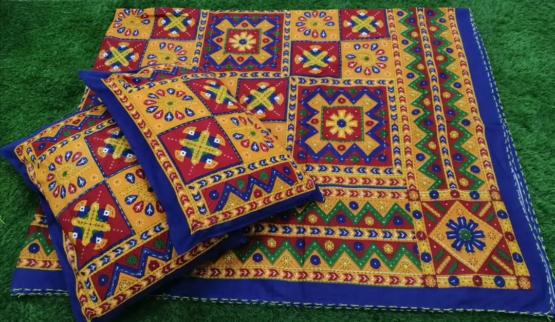 90*108 premium cotton katha print for orders (MOQ-10) uploaded by Dikrati traders on 7/7/2023