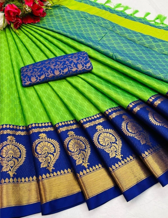 Cotton silk saree uploaded by Aditya impex on 7/7/2023