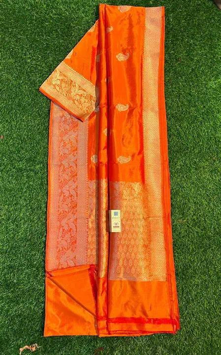 Pure katan handloom banarasi silk sarees  uploaded by business on 7/7/2023