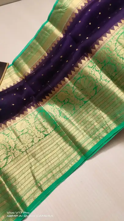 Organza Saree  uploaded by Mks Creations  on 7/7/2023