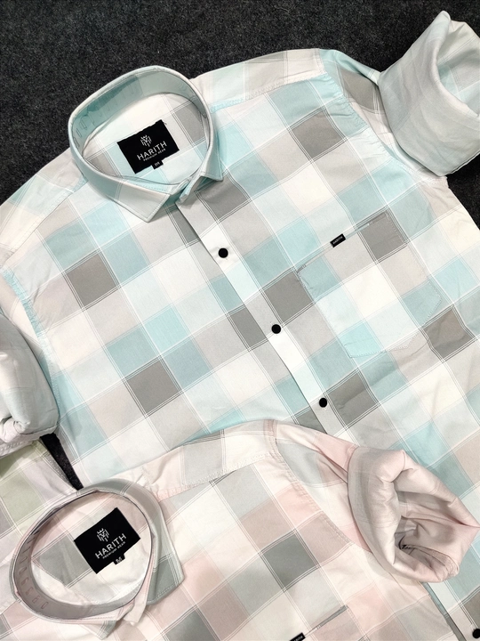 HARITH MEN'S STRETCH CHECK SHIRTS FOR WHOLESALE uploaded by Siddhi Garments on 7/7/2023