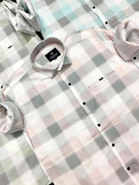 HARITH MEN'S STRETCH CHECK SHIRTS FOR WHOLESALE uploaded by Siddhi Garments on 7/7/2023