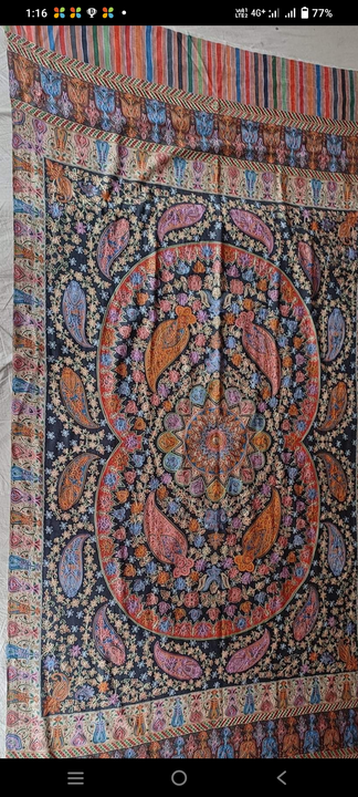 Kalamkari print and Ari Embroidery shawl  uploaded by Pure wool kalamkari print and Ari Embroide shawls on 7/7/2023