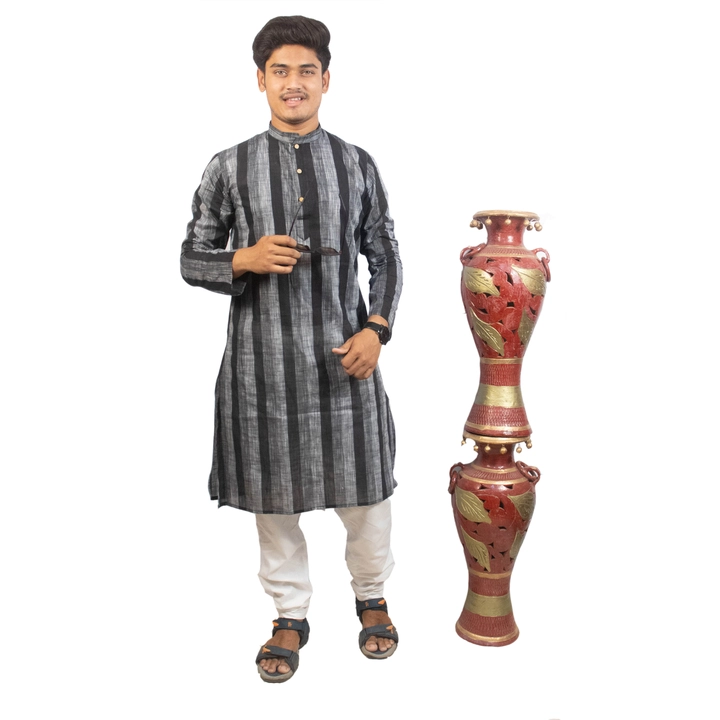 Pure cotton khadi strips man's panjabi uploaded by Archisa boutique & Collection on 7/7/2023