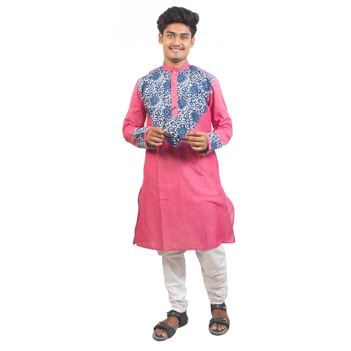 Pure cotton man's pinks panjabi uploaded by Archisa boutique & Collection on 7/7/2023