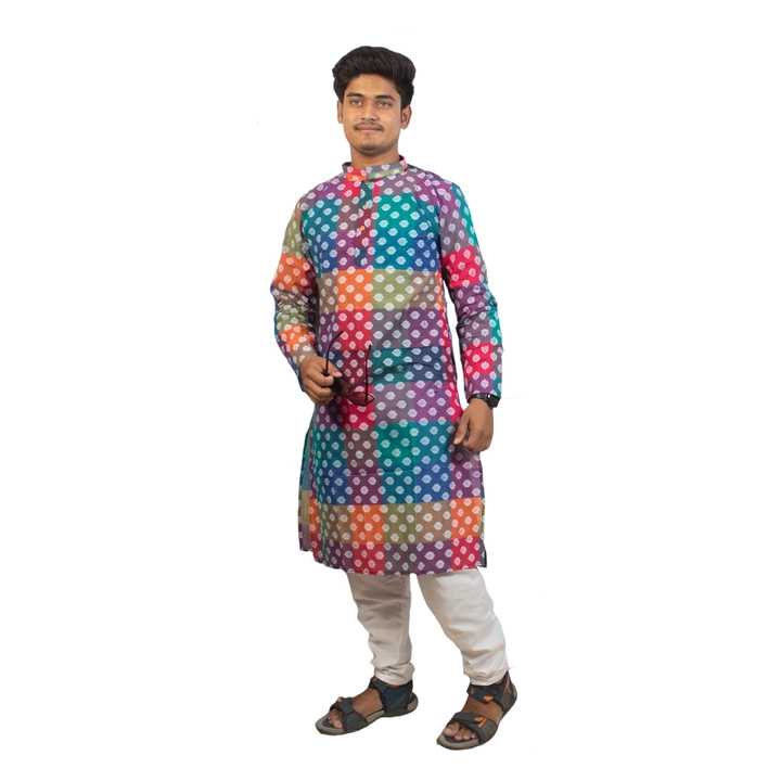 Pure cotton block printed man'spanjabi uploaded by Archisa boutique & Collection on 7/7/2023