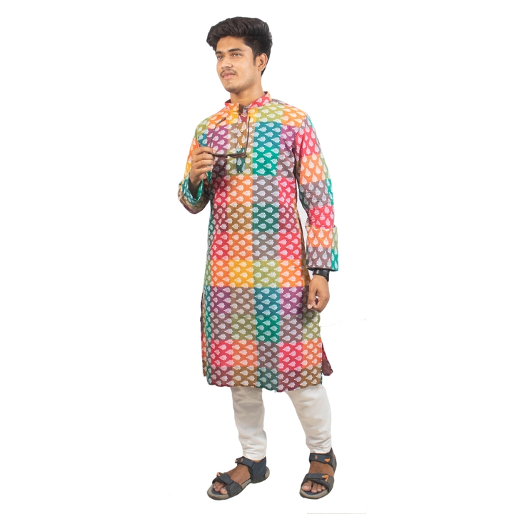 Pure cotton block printed man's  panjabi uploaded by Archisa boutique & Collection on 7/7/2023