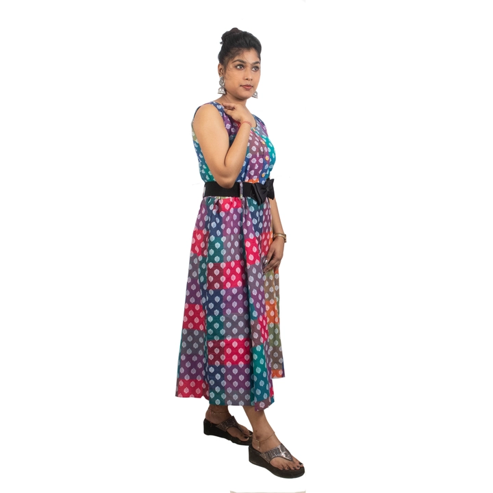 Pure cotton block printed long frock uploaded by Archisa boutique & Collection on 7/7/2023
