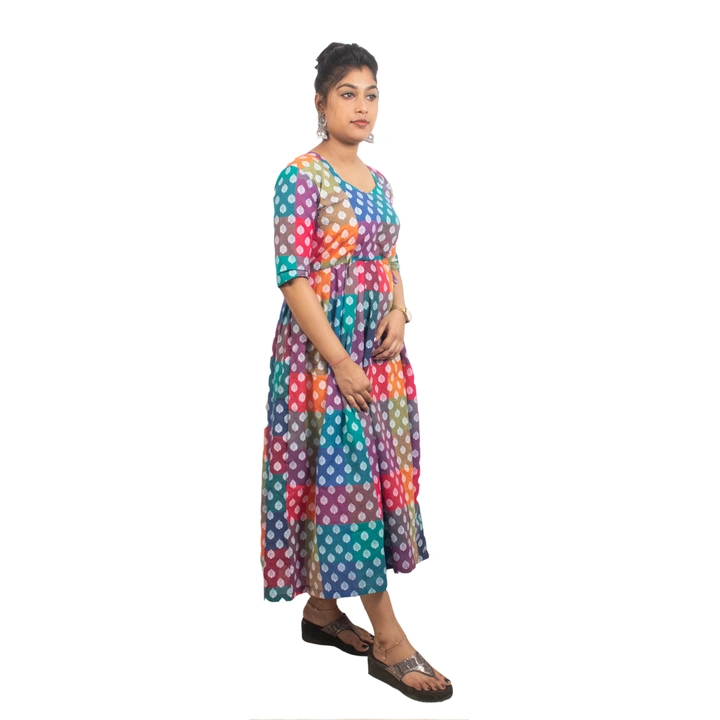 Pure cotton block printed long frock kurti uploaded by Archisa boutique & Collection on 7/7/2023