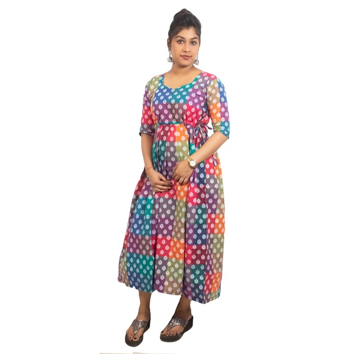 Pure cotton block printed long frock kurti uploaded by Archisa boutique & Collection on 7/7/2023