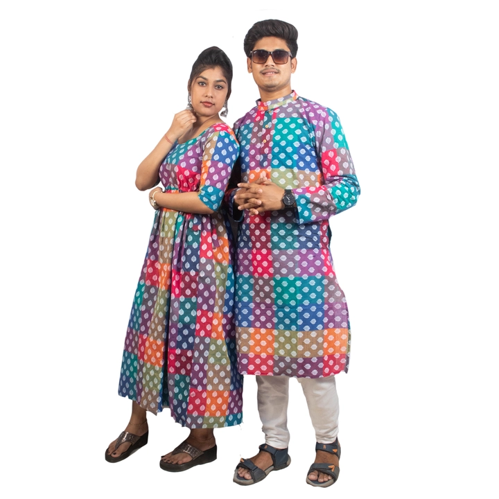 Pure cotton block ptinted couples  set uploaded by Archisa boutique & Collection on 7/7/2023