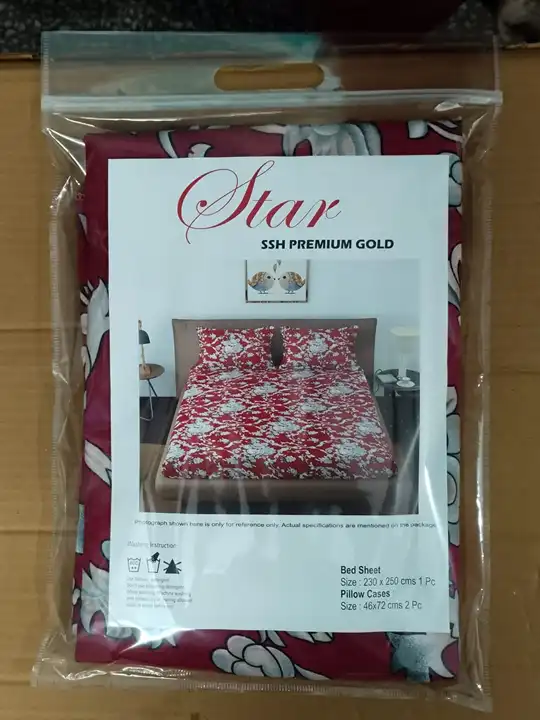  Flat. Double Bedsheet  with. Two Pillow cover. And. Attractive. Bag. Cover uploaded by Sonya enterprises on 7/7/2023