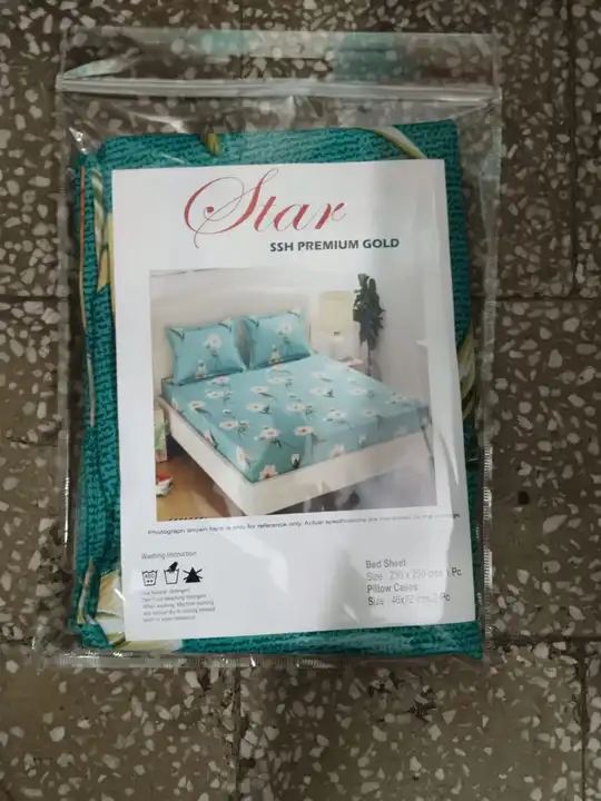  Flat. Double Bedsheet  with. Two Pillow cover. And. Attractive. Bag. Cover uploaded by Sonya enterprises on 7/7/2023