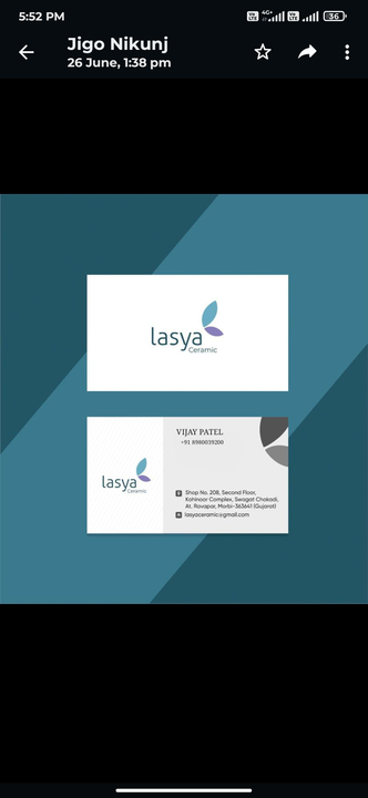 Visiting card  uploaded by business on 7/7/2023