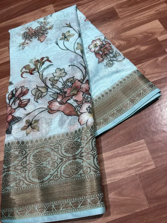 Printed saree uploaded by business on 7/7/2023