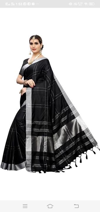 Pure linen by linen designer saree available hai mere pass 👌 I am manufacturer of all type of linen uploaded by business on 3/15/2021
