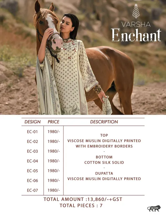 VARSHA BY ENCHANT  uploaded by Kaynat textile on 7/7/2023