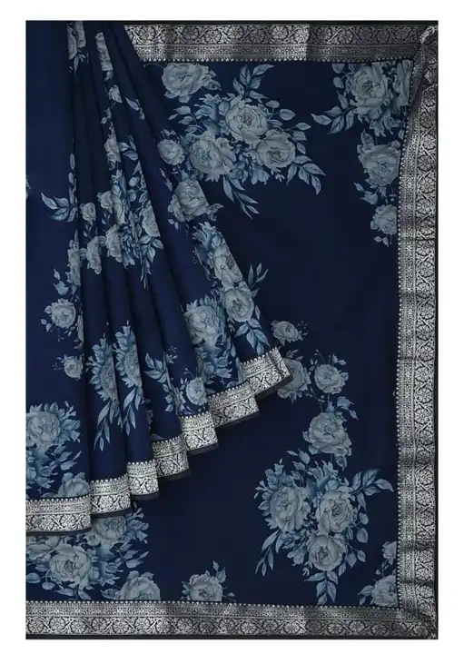 Heavy Georgette Lace Border Saree uploaded by Ritika Internaational on 7/8/2023