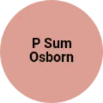 Business logo of P sum Osborn